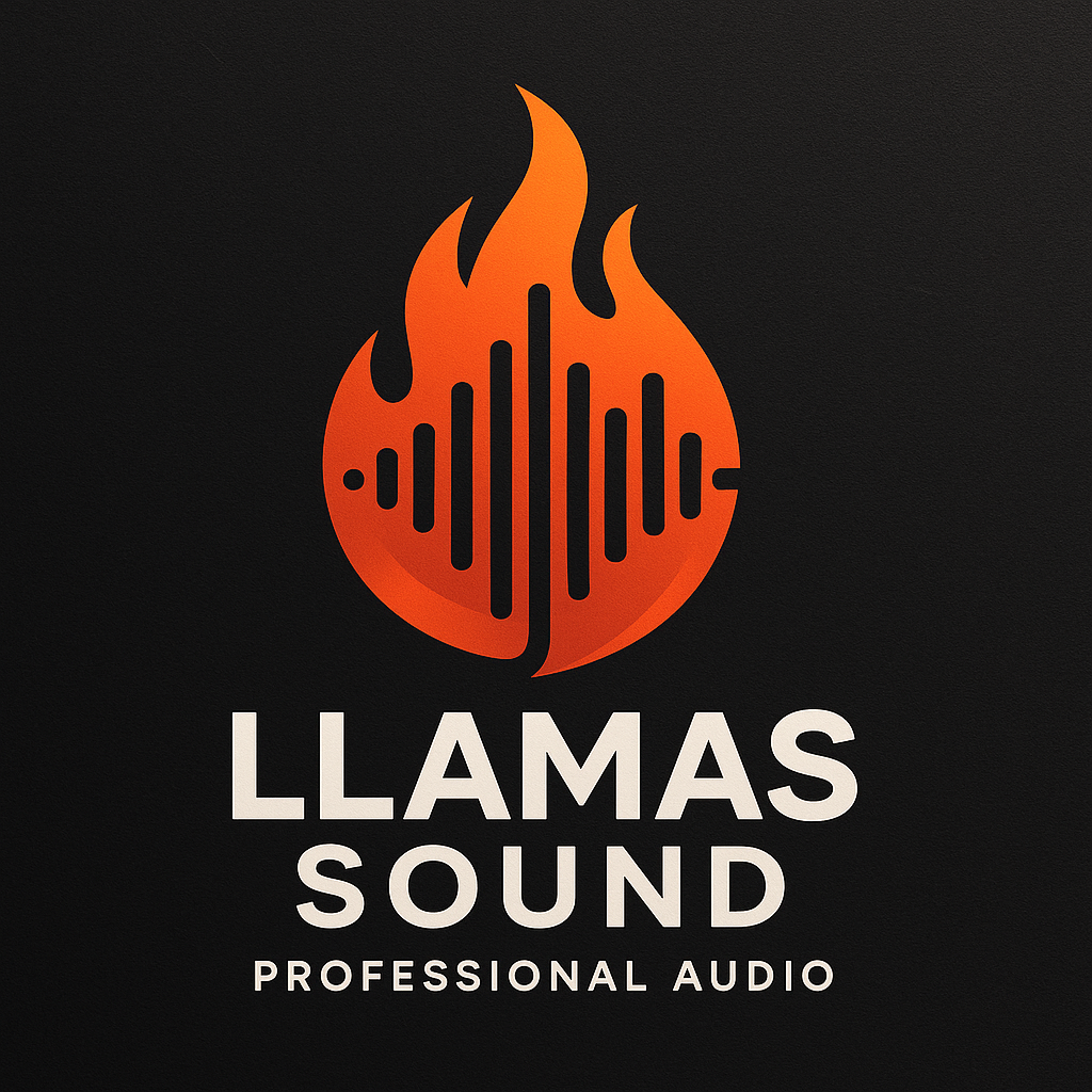 Logo de Llamas Sound (Professional Audio)