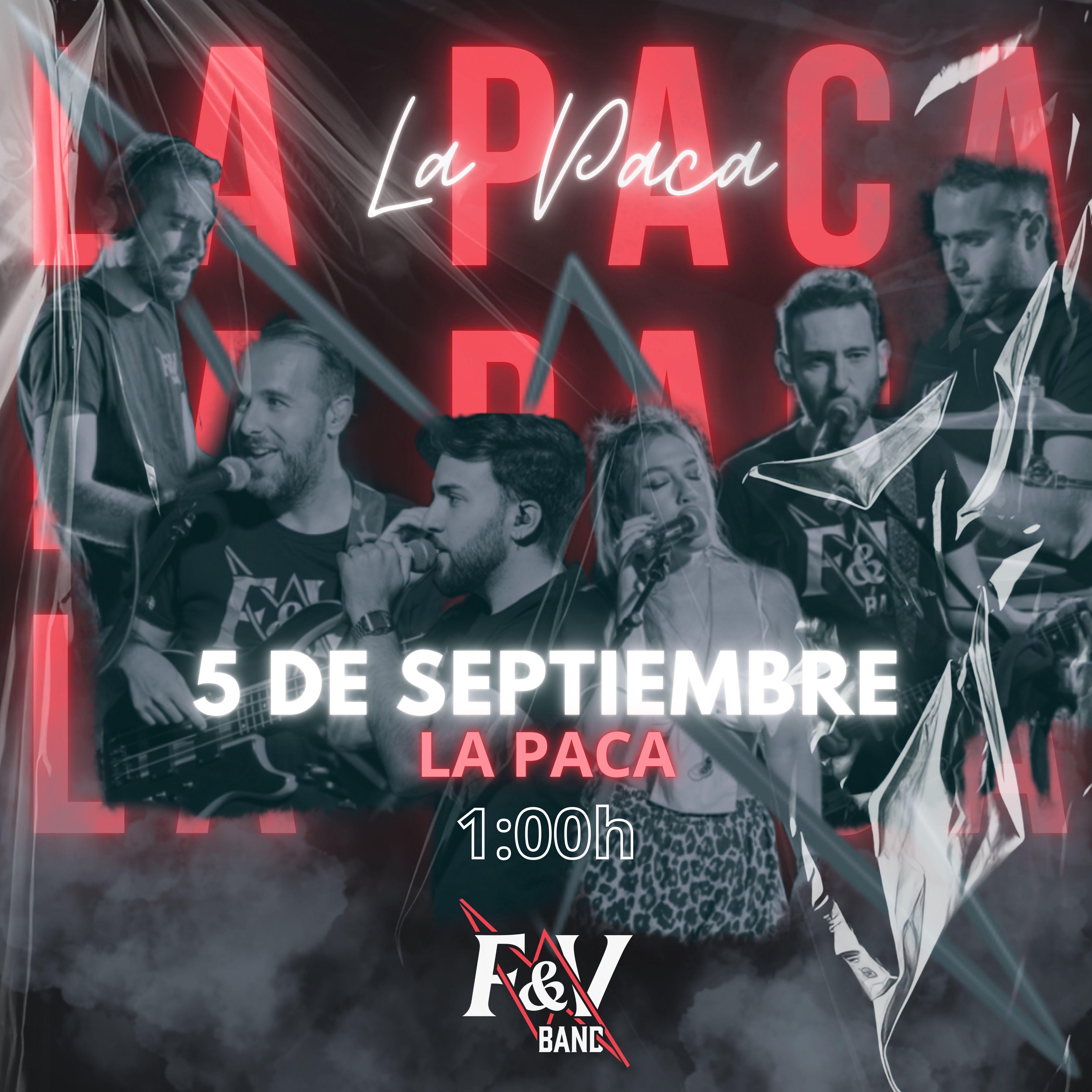 Cartel del concierto de FyVBand en La Paca