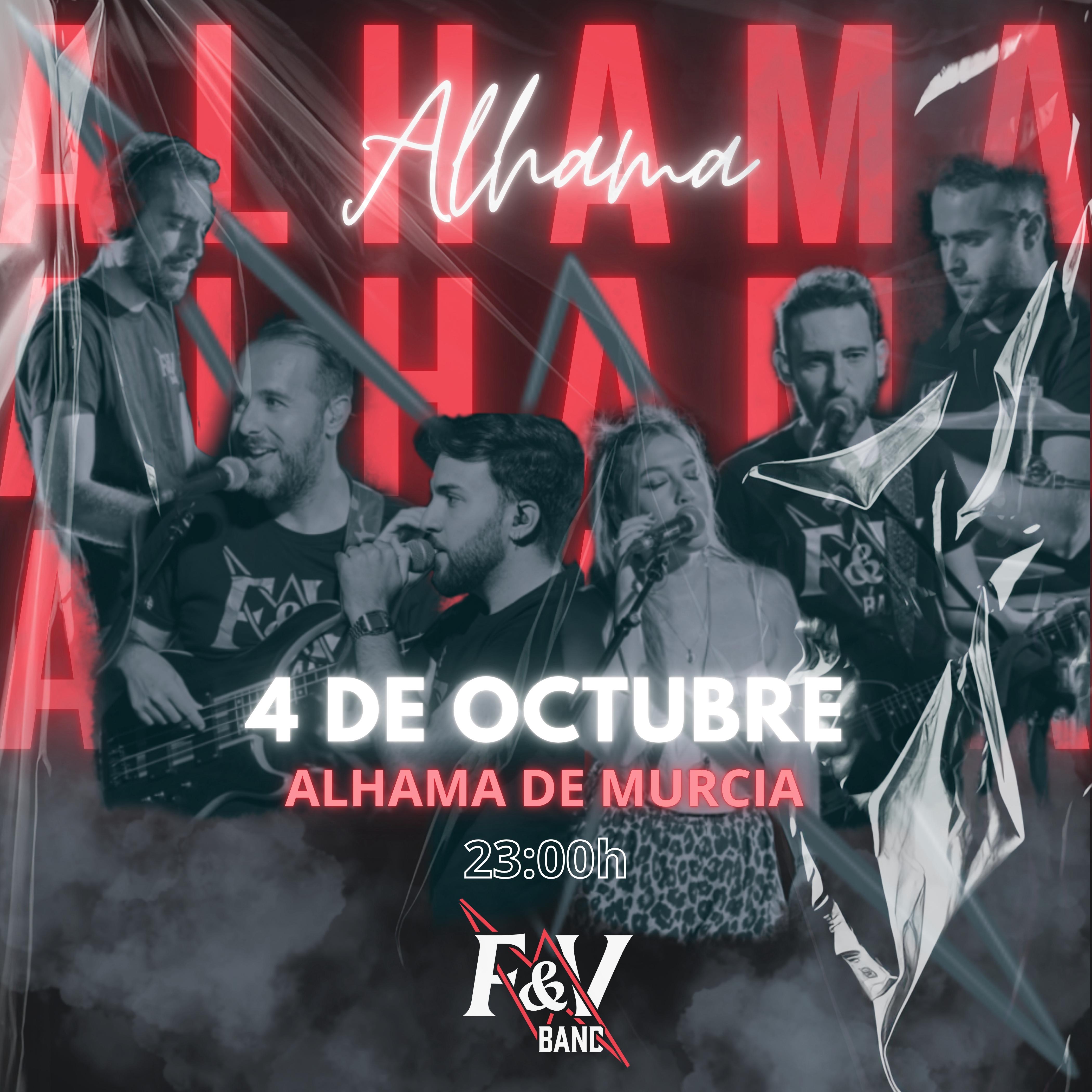 Cartel del concierto de FyVBand en Alhama de Murcia