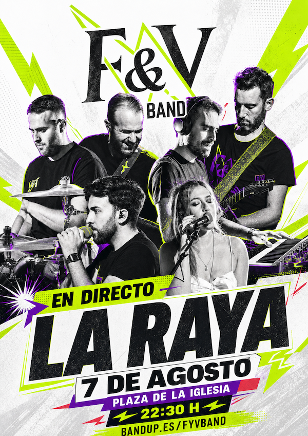 Cartel del concierto de FyVBand en La Raya