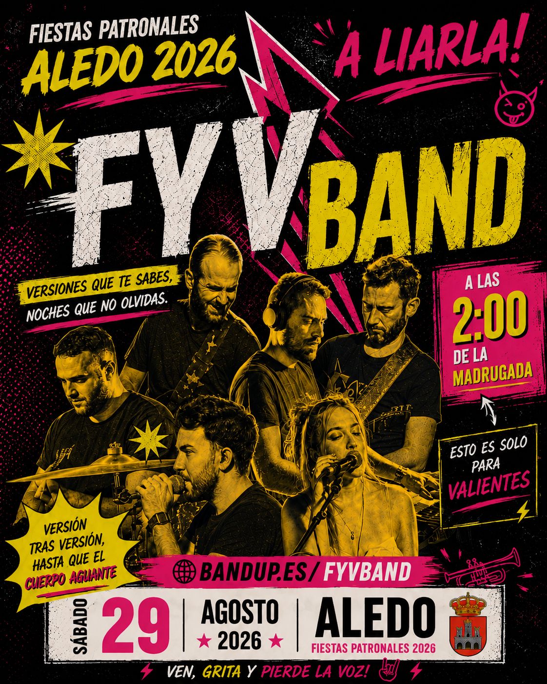 Cartel del concierto de FyVBand en Fiestas Patronales