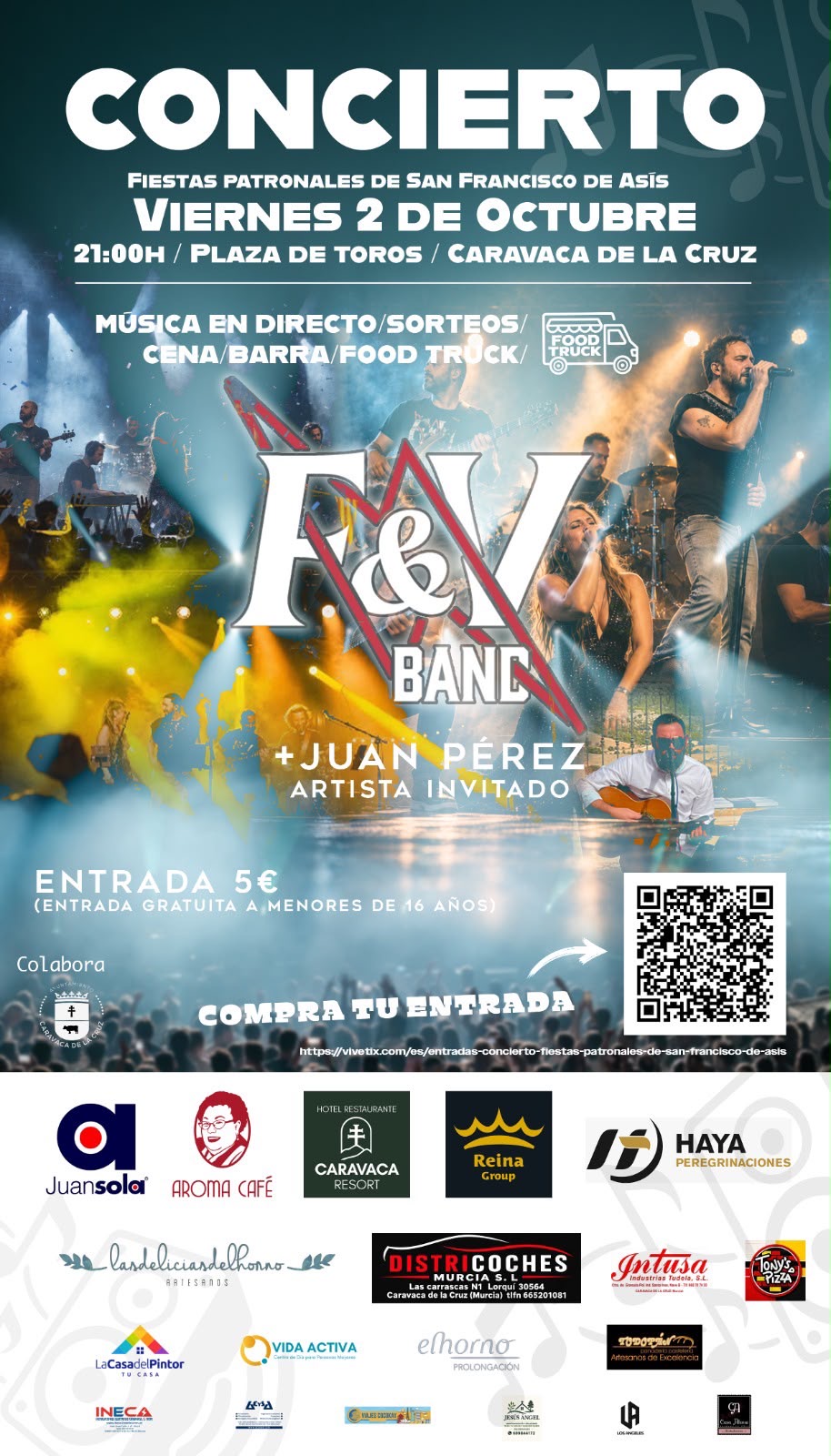 Cartel del concierto de FyVBand en Plaza de toros